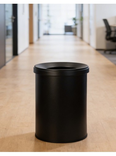 Papierkorb mit Gummiunterseite. 15 Liters (Schwarz)