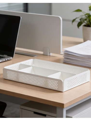 Compartmented tray / Case. White color
