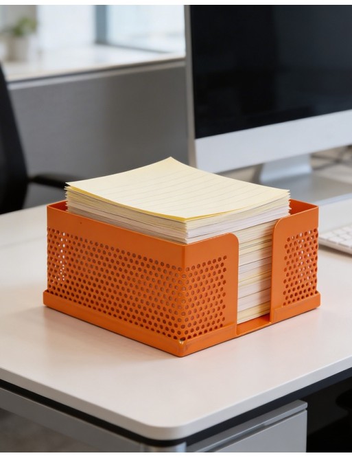 Porta tacos metálico de chapa perforada. Color Naranja