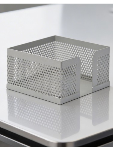 Porta tacos metálico de chapa perforada. Color Plata