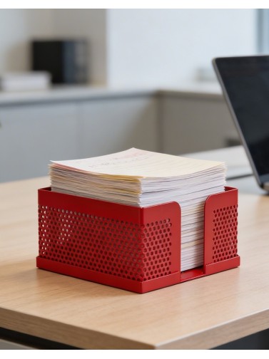 Porta tacos metálico de chapa perforada. Color Rojo