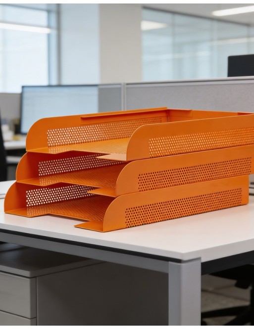 Corbeille à courrier. Couleur orange (3 unités)