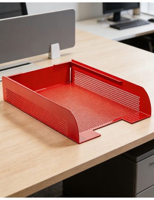 Corbeille à courrier. Couleur rouge (Une unité)