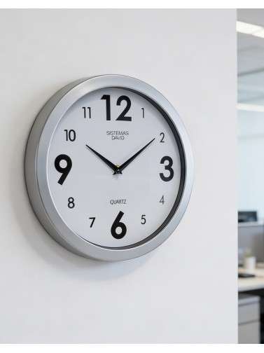 Reloj de pared para oficina en color blanco