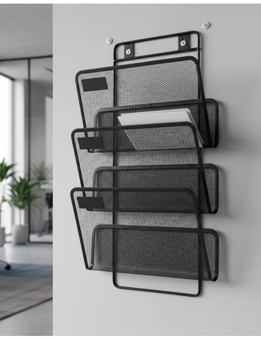 Wandprospekthalter 3 fächer (schwarz) Wandprospekthalter 3 fächer (schwarz)