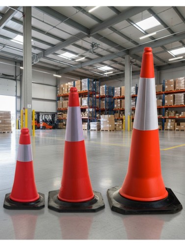 Reflective Cones with rubber Base (75 cm.)