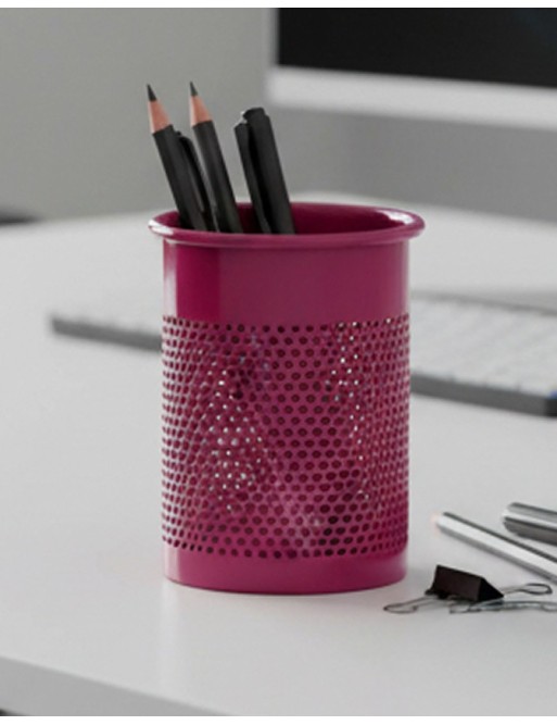 Pot à crayons ou porte-stylo métallique rose (10,5 x 9,5 cm) Pot à crayons ou porte-stylo métallique rose (10,5 x 9,5 cm)