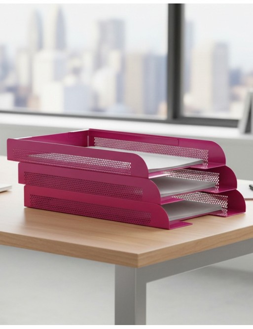 Briefablage. Pinke Farbe (3 Einheiten)