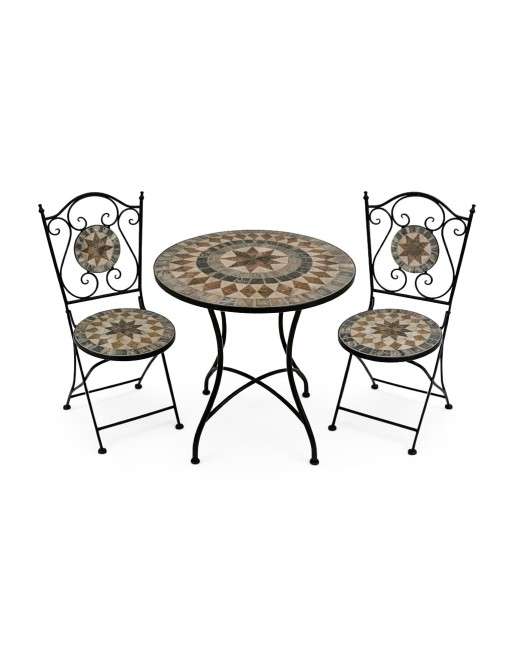 SET OF TABLE AND TWO GARDEN CHAIRS MODEL ATRIA