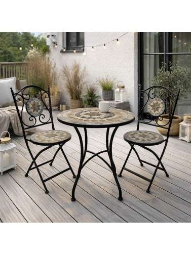 SET OF TABLE AND TWO GARDEN CHAIRS MODEL ATRIA