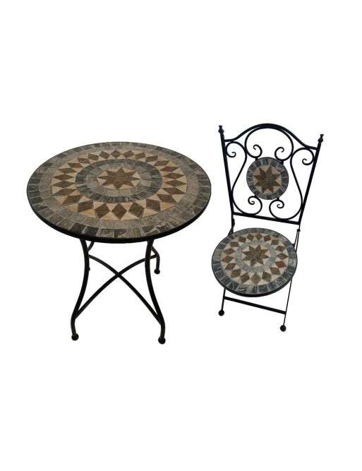 SET OF TABLE AND TWO GARDEN CHAIRS MODEL ATRIA