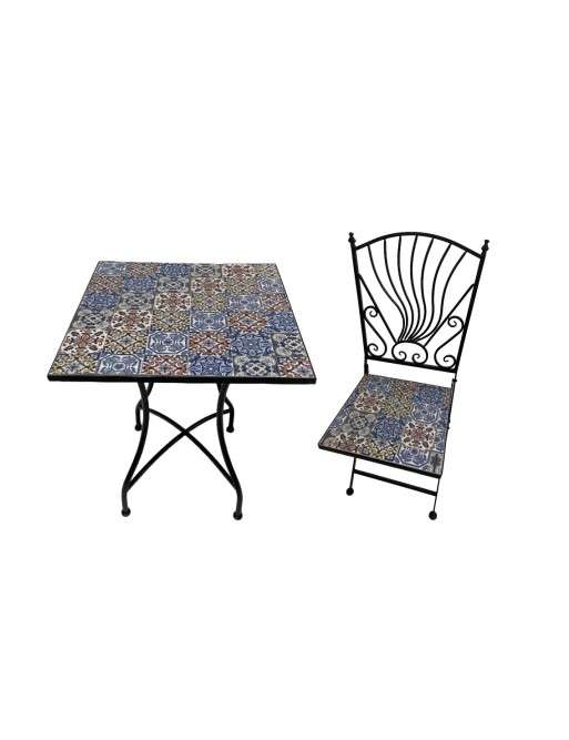 ENSEMBLE DE TABLE ET DEUX CHAISES MODÈLE VALMOSA