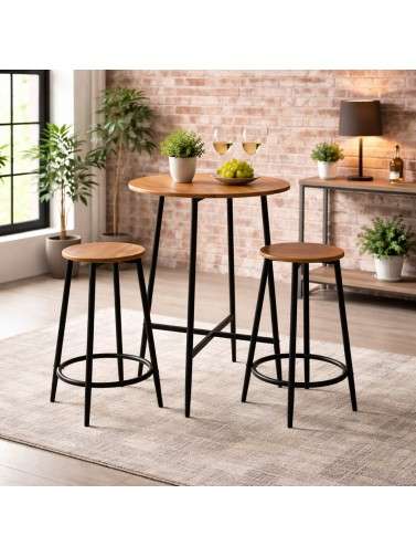 MESA DE COCINA CON 2 SILLAS MODELO THEO