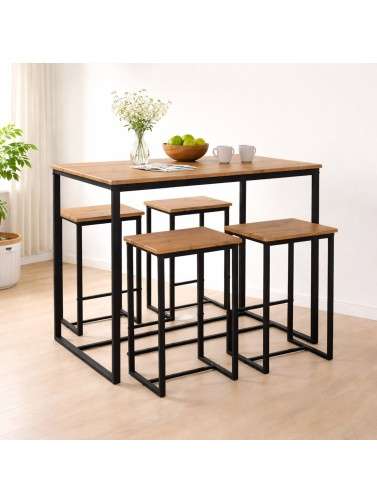 MESA DE COCINA CON 4 SILLAS MODELO GAEL