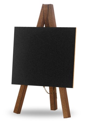 Single-sided tabletop easel blackboard with black board (24x15x15 cm)