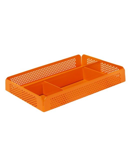 Conjunto sobremesa 8 piezas chapa perforada en color naranja Conjunto sobremesa 8 piezas chapa perforada en color naranja
