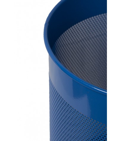 Wastepaper basket 15 Liters. Perforated metal wastebasket (blue)