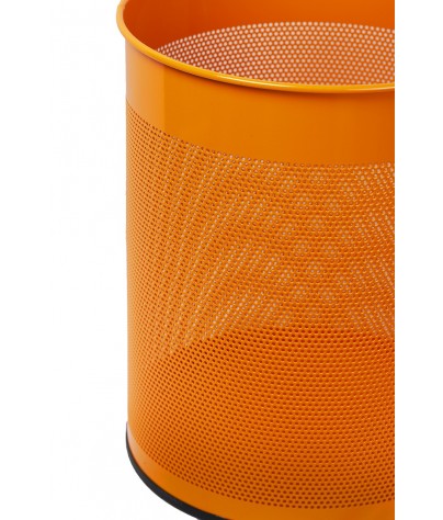 Wastepaper basket 15 Liters. Perforated metal wastebasket (orange)