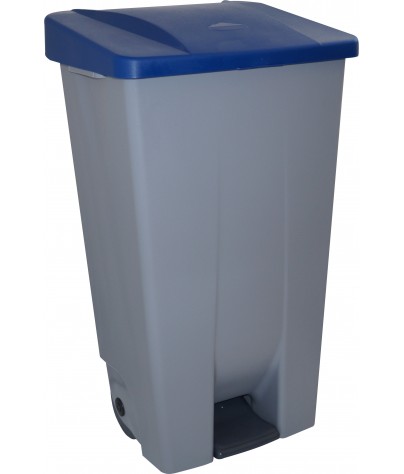 Container with pedal (120 Liters). Lid in blue