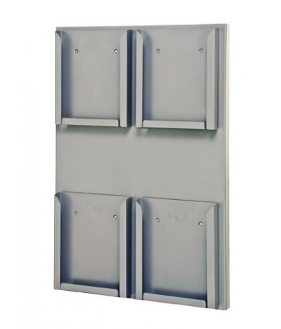 WALL-MOUNTED METAL LEAFLET HOLDER DISPLAY STAND  (215402E)