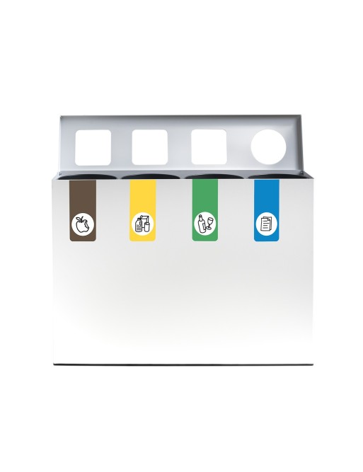 Papelera de reciclaje para 4 residuos