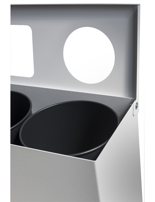 Poubelle de recyclage pour 4 déchets Poubelle de recyclage pour 4 déchets