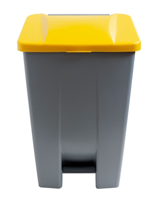 Contenedor con pedal 80 litros. Tapa Amarilla Contenedor con pedal 80 litros. Tapa Amarilla