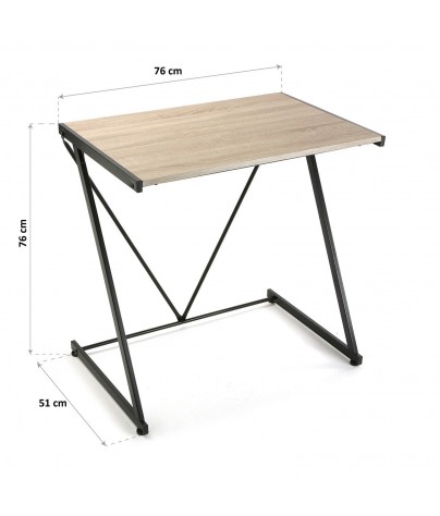 Mesa de escritorio con tablero de madera. Modelo Zeta