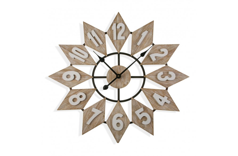 Wooden wall clock, model "Diamant"