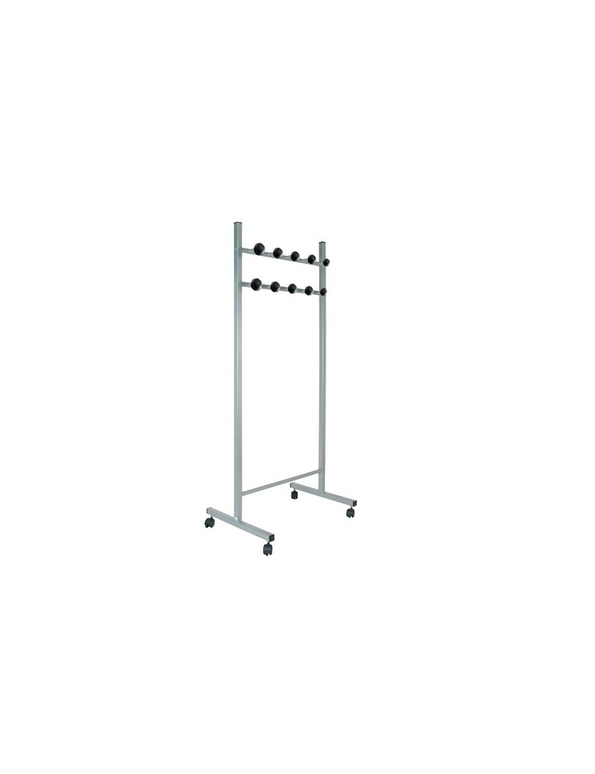 MOVEABLE COAT RACK with black ABS hooks