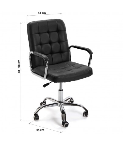 Height-adjustable office chair in black, model “ECO“