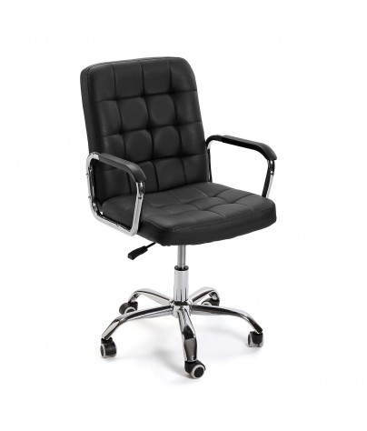 Chaise de bureau réglable en hauteur en noir, modèle "ECO"
