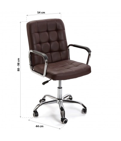 Chaise de bureau réglable en hauteur en brun, modèle "ECO"