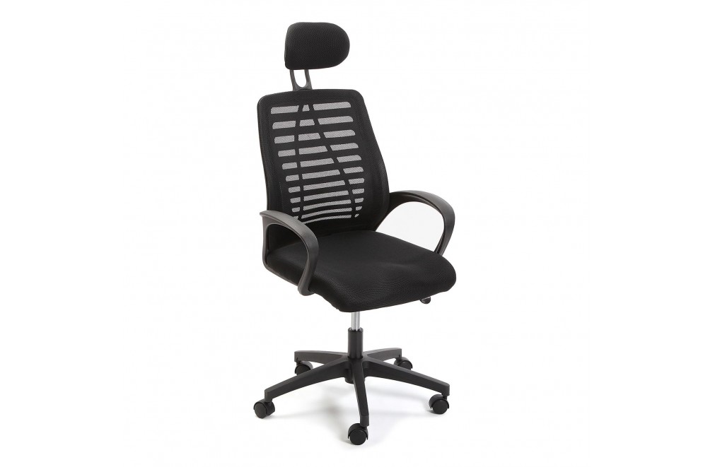 Height-adjustable office chair in black, model “ECOPLUS“