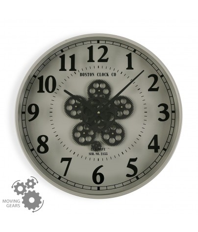Horloge murale de 50 cm de diamètre modèle “Gears - Boston”