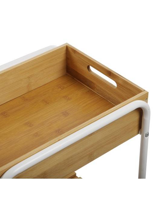 Cart with wheels and 3 shelves, model "Bambú" Cart with wheels and 3 shelves, model "Bambú"