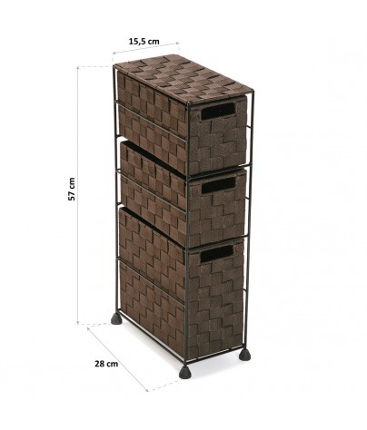 Möbelstuck für dein Badezimmer mit 3 Schubladen, Modell “Brun”