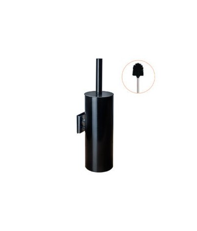 Wall toilet brush holder, model “Stainless steel / Matt black”