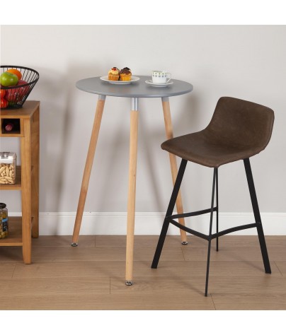 Kitchen stool in dark brown, model Paris