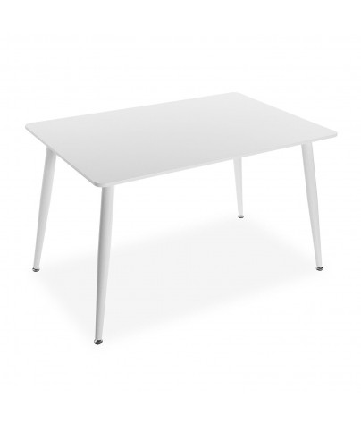 Mesa de madera en color blanco, modelo “Rectangular”