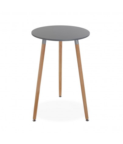 Mesa de madera en color gris, modelo “Round”