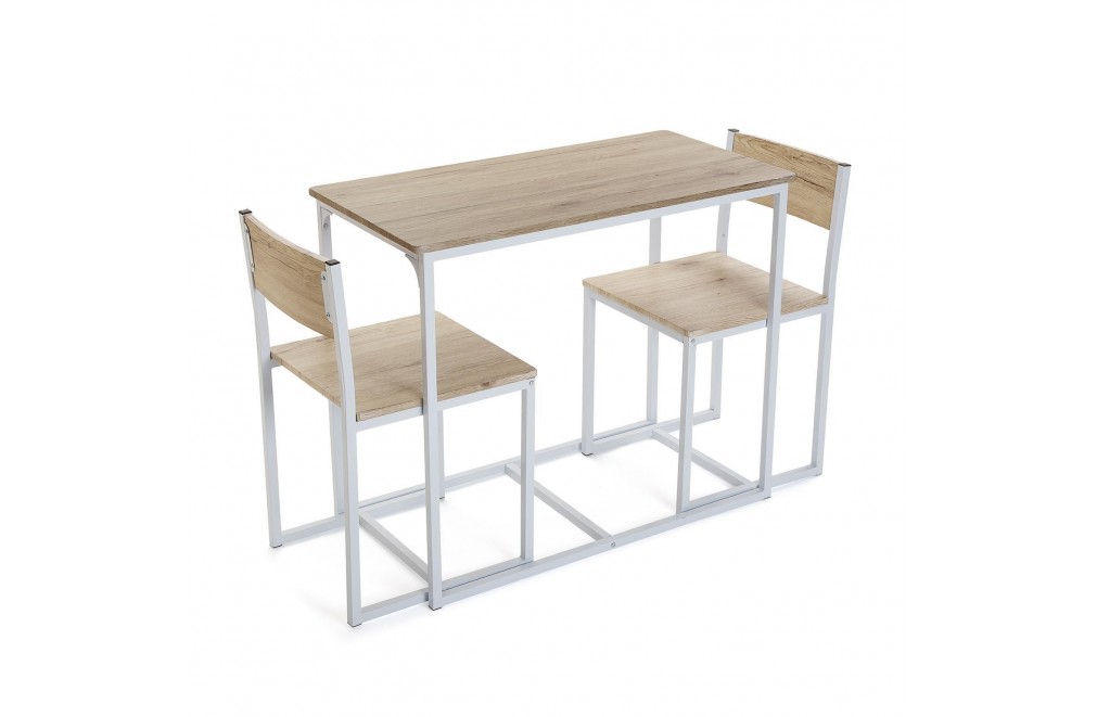 Set von Tisch und 2 Stühlen, Modell Neo