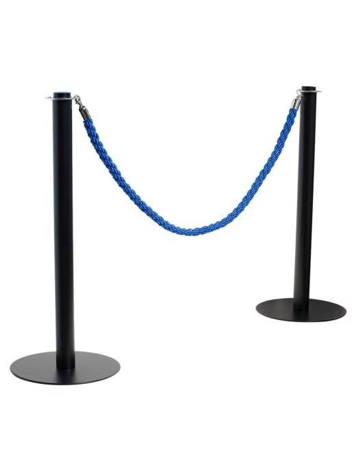 Poste separador de cordón en color negro Poste separador de cordón en color negro