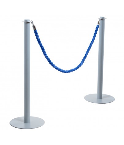 Two silver cord separator posts