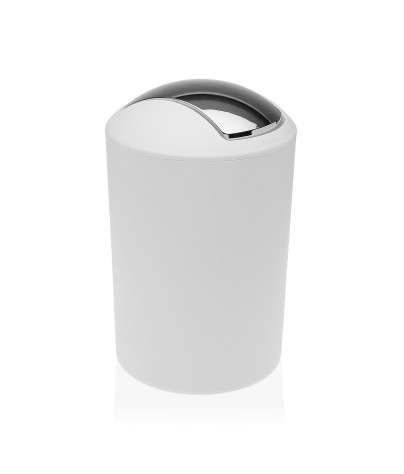 Round polypropylene waste paper bin. 7 Litres (White)