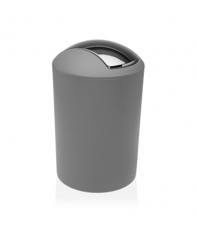 Round polypropylene waste paper bin. 7 Litres (Gray)