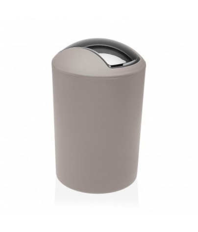 Round polypropylene waste paper bin. 7 Litres (Beige)