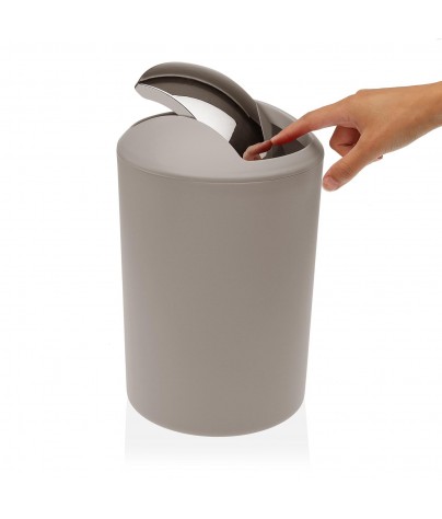 Runder Polypropylen Papierabfallbehälter - 7 Liter (Beige)