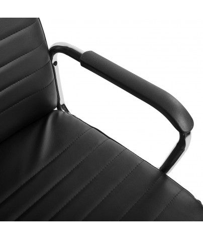 Silla de oficina regulable en altura en color negro, modelo "Berlin"