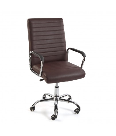 Height-adjustable office chair in brown, model “Berlin“